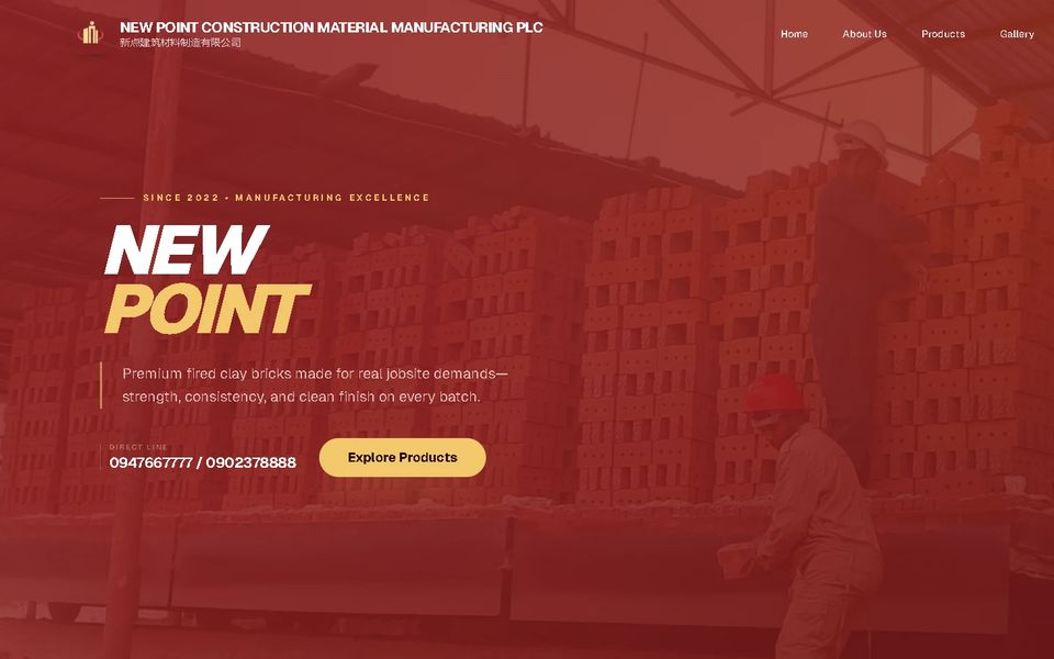 New Point Construction: the live site